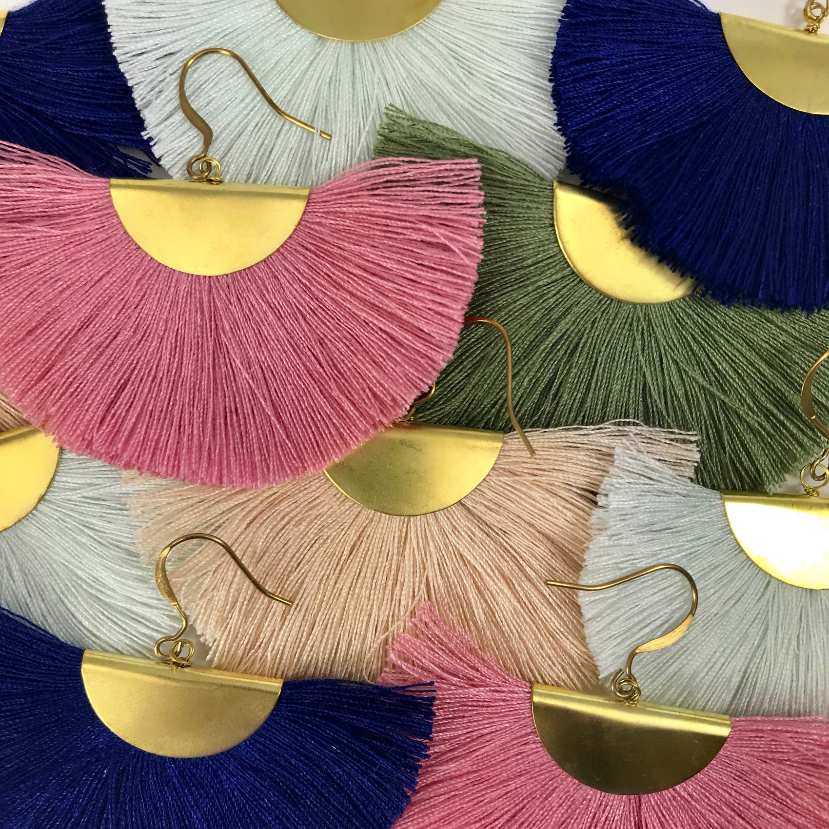 Half Moon Fan Earrings - RoshelLuxe.com