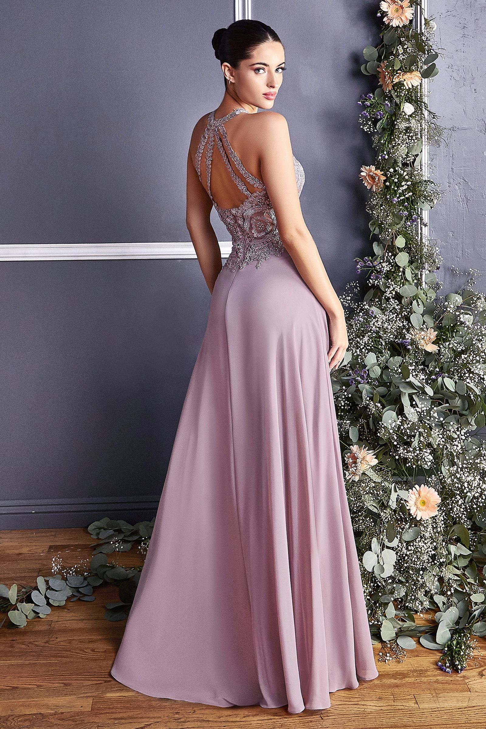 A-Line Chiffon Dress - RoshelLuxe.com