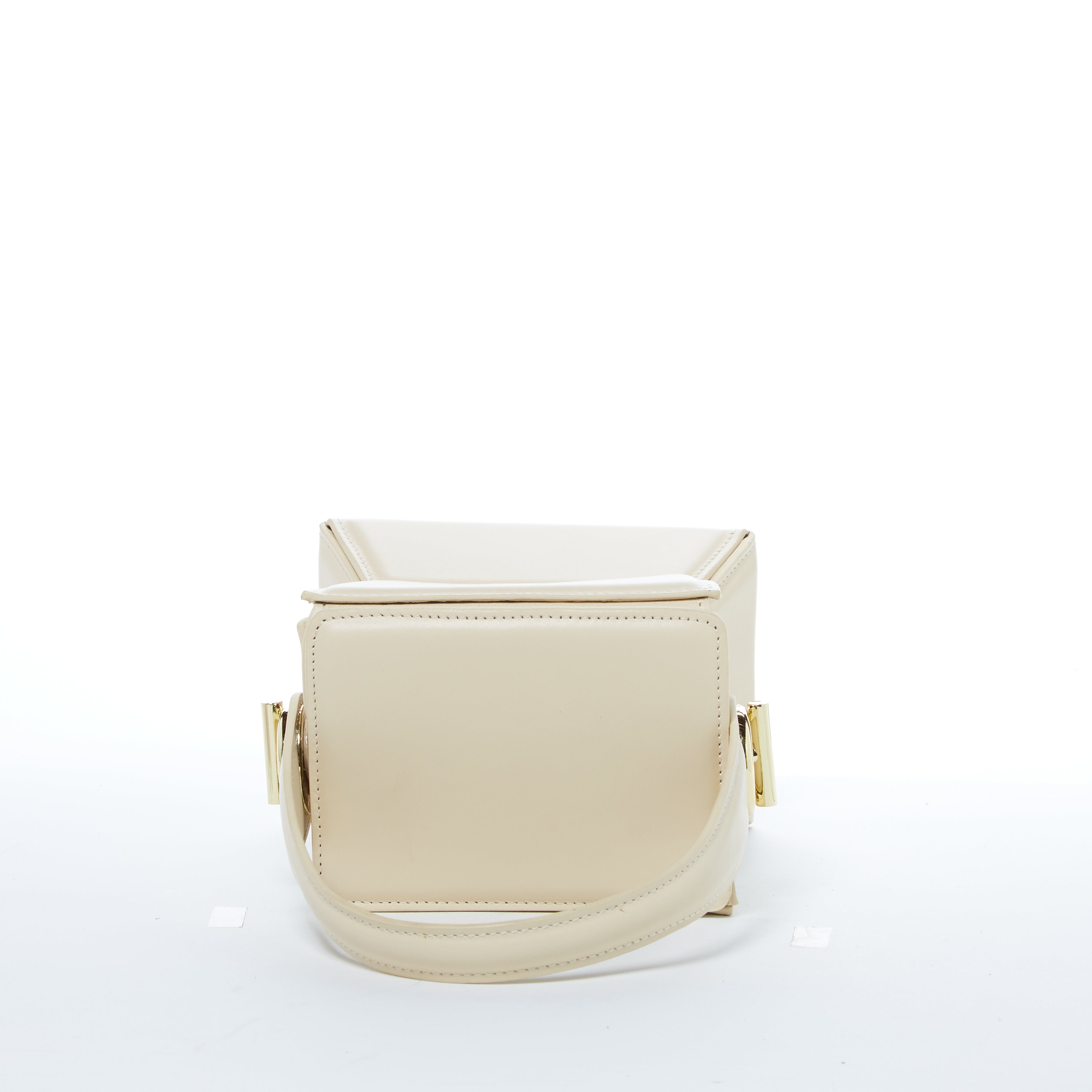 Cream Leather Bucket Bag Off White Unique Leather Crossbody Purse Women's Handbag