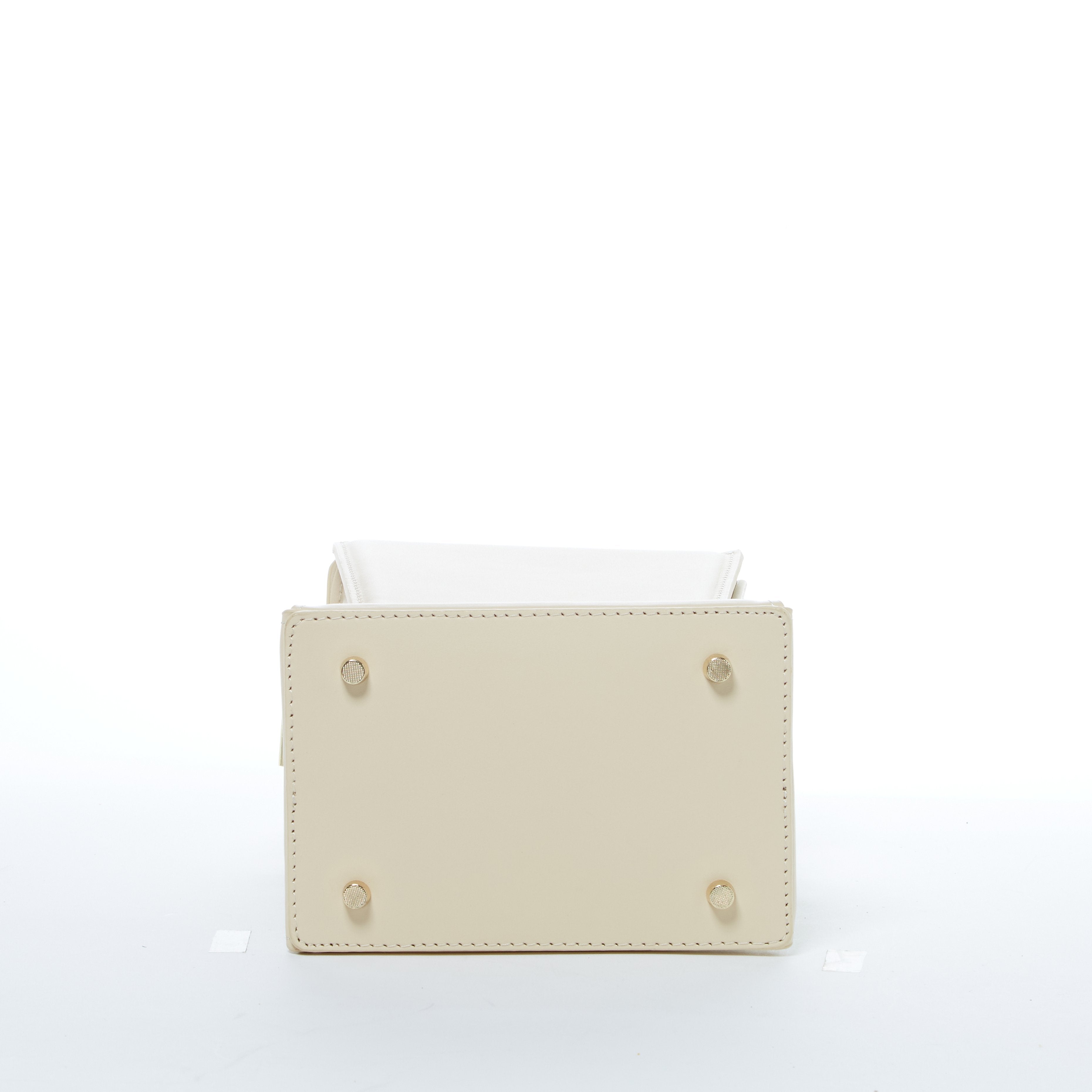 Cream Leather Bucket Bag Off White Unique Leather Crossbody Purse Women's Handbag