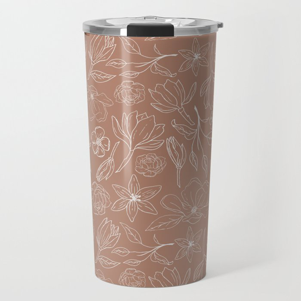 Copper Magnolia Travel Mug