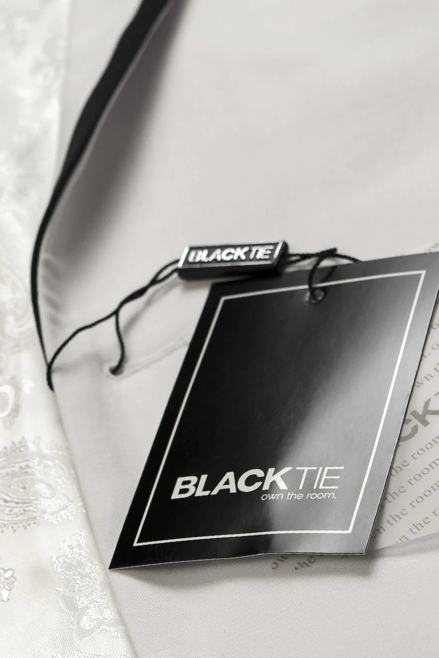 "Xavier" White Tuxedo Jacket