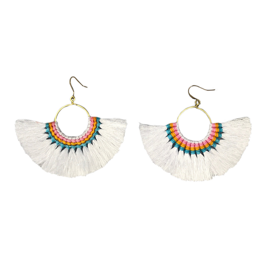 Tassel Fan Earrings - RoshelLuxe.com