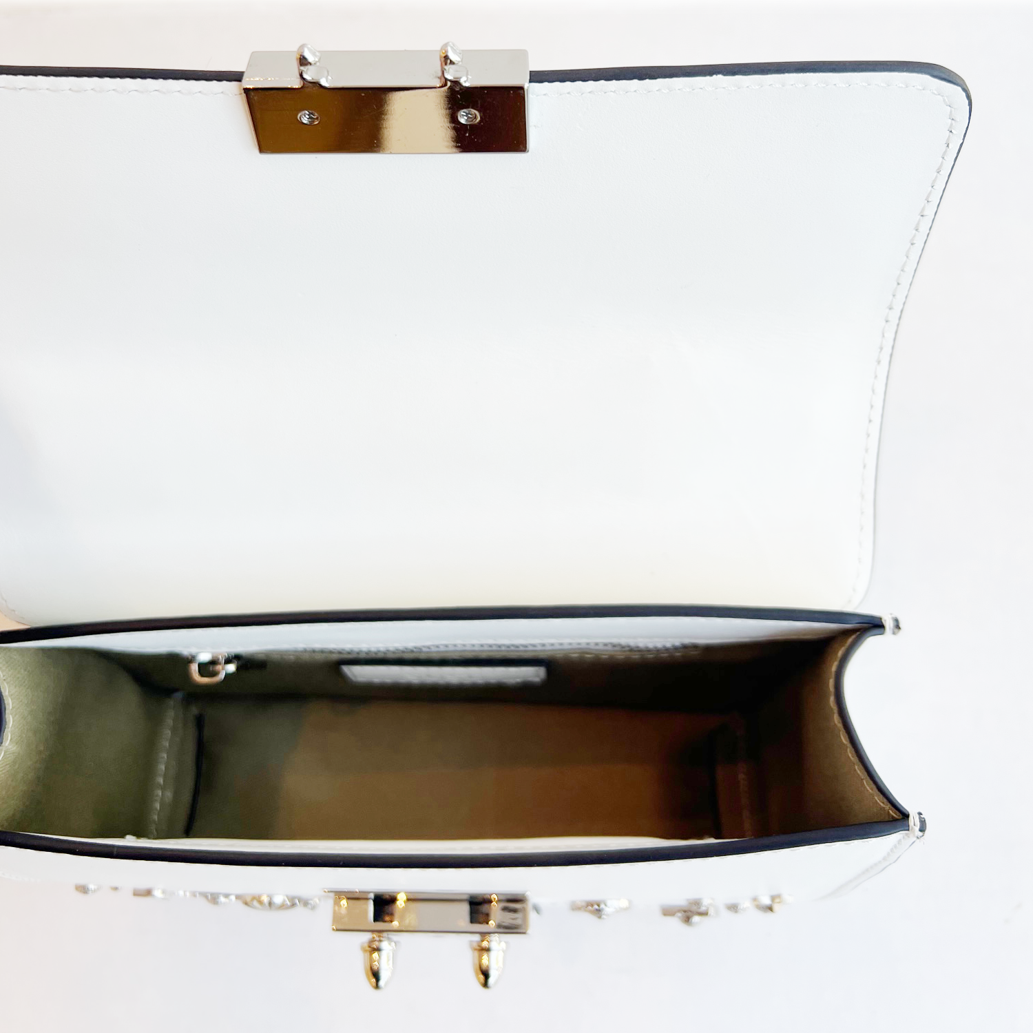 White Purse Small Leather Crossbody Bag - RoshelLuxe.com