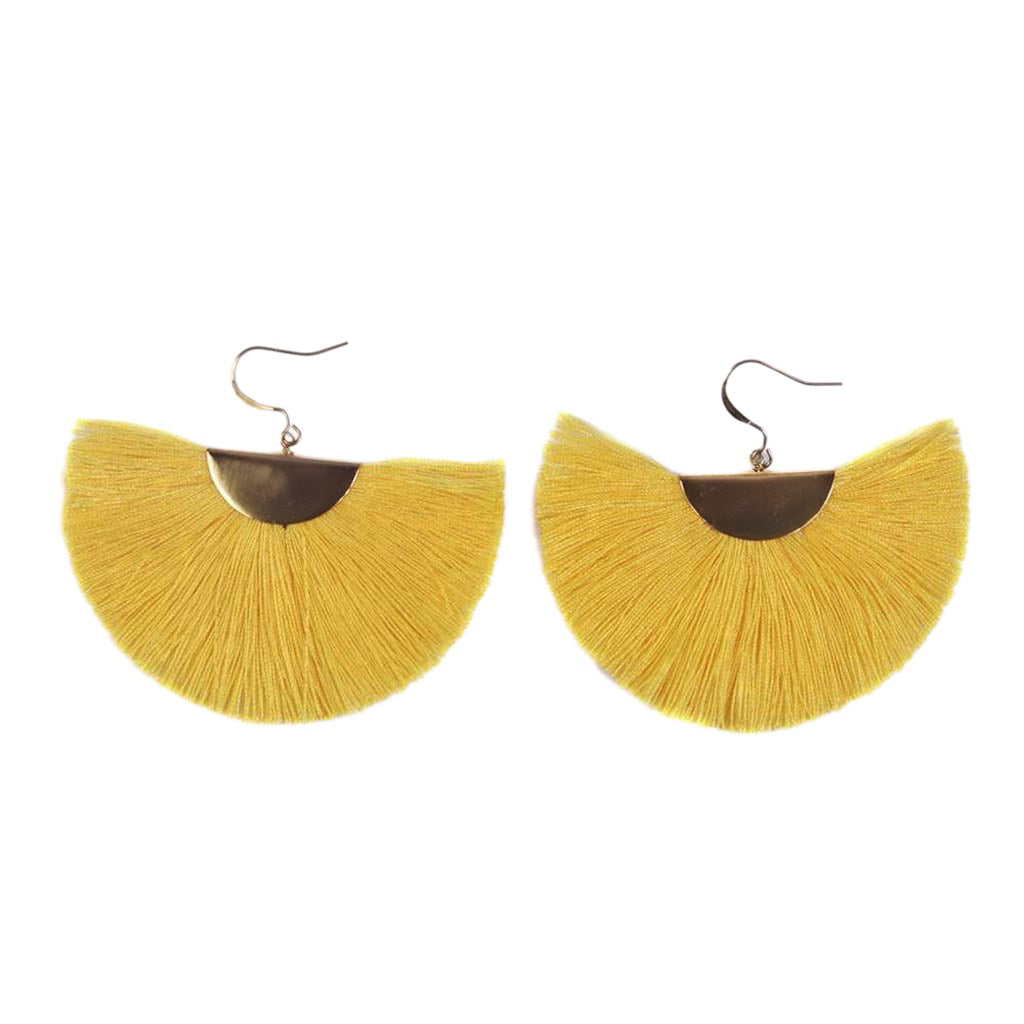 Half Moon Fan Earrings - RoshelLuxe.com